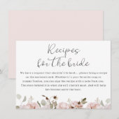 ブライダルシャワーのためのフラワーレシピ ブライズ ブライダルシャワー カード (正面/裏面)