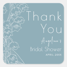 ブライダルシャワーのための感謝ステッカー スクエアシール