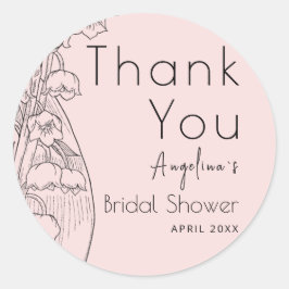 ブライダルシャワーのための感謝ステッカー ラウンドシール