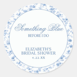ブライダルシャワーのためのSomething Blue Before I Do エレガントなデザイン ラウンドシール