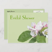 ブライダルシャワーのりんご花葉書 インビテーションポストカード (正面/裏面)