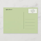 ブライダルシャワーのりんご花葉書 インビテーションポストカード (裏面)