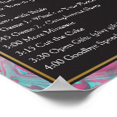 ブライダルシャワーのイベント ティール ファン ポスター (角)