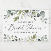 ブライダルシャワーのウィイエレガントズグリーンリーミニボトル スパークリングワインラベル (シングルラベル)