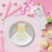 ブライダルシャワーのウェディングドレスのカスタムな紙皿 ペーパープレート (パーティー)