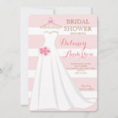 ブライダルシャワーのウェディングドレスの招待状 招待状 (正面)