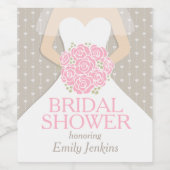 ブライダルシャワーのカスタム名ワインラベル ワインラベル (シングルラベル)