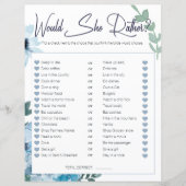 ブライダルシャワーのゲーム彼女は青いバラ (正面)