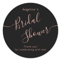 ブライダルシャワーのシール。