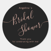 ブライダルシャワーのシール。 ラウンドシール (正面)