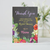 ブライダルシャワーのチョークのアロハルアウ（ハワイ式宴会）カードありがとう 招待状 (スタンド正面)