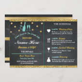 ブライダルシャワーのチョークの旅程のバチェロレッテの金ゴールド プログラム (正面/裏面)