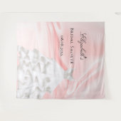 ブライダルシャワーのドレス名 ブラッシュピンク 白 タペストリー (正面(横))