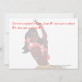 ブライダルシャワーのハワイのルアウ(ハワイ式宴会)のテーマ 招待状 (裏面)