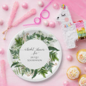 ブライダルシャワーのパーティーのシダ|のエメラルドの森林群葉 ペーパープレート (パーティー)