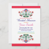 ブライダルシャワーのパーティーのフェスタのメキシコ花の招待 招待状 (正面)