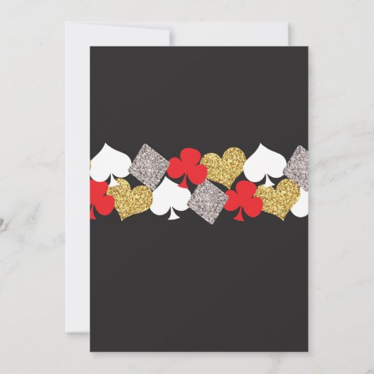 ブライダルシャワーのパーティーのラスベガスのカジノのRoyaleの招待 招待状 (裏面)