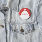 ブライダルシャワーのパーティーの婚礼衣裳 缶バッジ (インサイチュ)