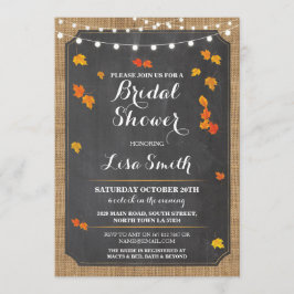 ブライダルシャワーのパーティーの秋素朴なライト招待状 招待状