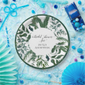 ブライダルシャワーのパーティーの装飾|のエメラルドの森林群葉 ペーパープレート (パーティー)