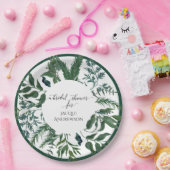 ブライダルシャワーのパーティーの装飾|のエメラルドの森林群葉 ペーパープレート (パーティー)