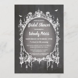 ブライダルシャワーのパーティーゴシック様式フレームのハロウィンの招待 招待状