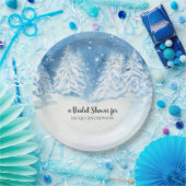 ブライダルシャワーのパーティー|の降雪の森林雪の木 ペーパープレート (パーティー)