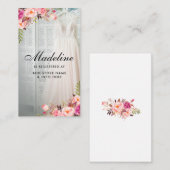ブライダルシャワーのピンクの花の登録の挿入物カード エンクロージャーカード (正面/裏面)