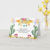 ブライダルシャワーのフェスタは感謝していしています カード (黄色い花)