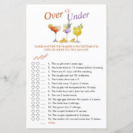 ブライダルシャワーのフルーティーな飲み物の上または下のゲーム