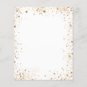 ブライダルシャワーのホワイトゴールドグリッターの予算に優しい招待状 チラシ (裏面)