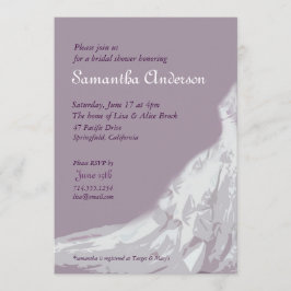 ブライダルシャワーのラベンダー: 花嫁衣装 招待状