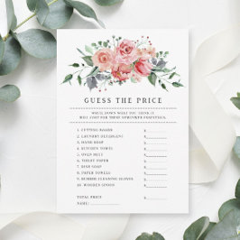 ブライダルシャワーの価格当てゲームカード エンクロージャーカード