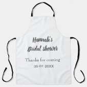 ブライダルシャワーの名前感謝していの追加来日の年 エプロン (正面)
