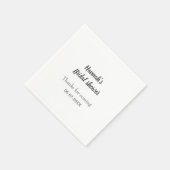 ブライダルシャワーの名前感謝していの追加来日の年 スタンダードカクテルナプキン (角)