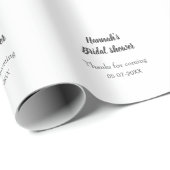 ブライダルシャワーの名前感謝していの追加来日の年 ラッピングペーパー (ロールコーナー)