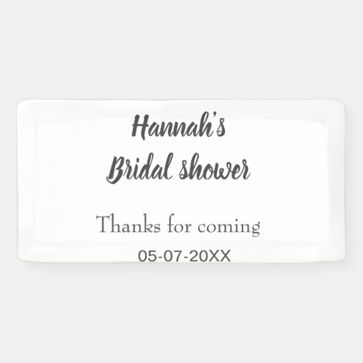 ブライダルシャワーの名前感謝していの追加来日の年 横断幕 (横)