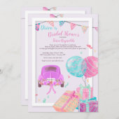 ブライダルシャワーの招待でドライブ 招待状 (正面/裏面)
