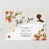 ブライダルシャワーの招待の素朴な服は恋に落ちます 招待状 (正面/裏面)