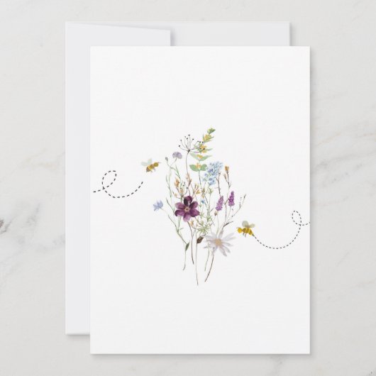 ブライダルシャワーの招待を受けることを意図した 招待状 (裏面)