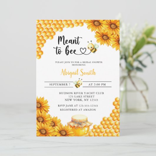 ブライダルシャワーの招待を受けることを意図した 招待状 (スタンド正面)