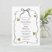 ブライダルシャワーの招待を意図した手書き 招待状 (スタンド正面)