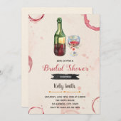 ブライダルシャワーの招待を愛する応援 招待状 (正面/裏面)