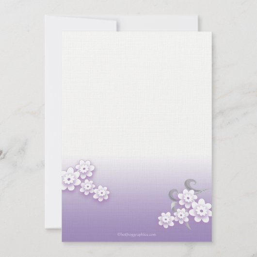 ブライダルシャワーの招待を結婚しているパステル調の仲の良い恋人同士 招待状 (裏面)