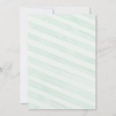 ブライダルシャワーの招待を結婚する真新しい緑及び金ゴールド 招待状 (裏面)