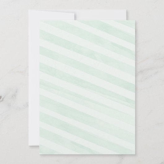 ブライダルシャワーの招待を結婚する真新しい緑及び金ゴールド 招待状 (裏面)