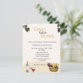 ブライダルシャワーの招待を願う前にボホヴィーノ 招待状 (スタンド正面)