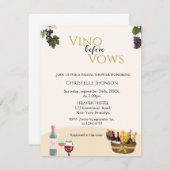 ブライダルシャワーの招待を願う前にボホヴィーノ 招待状 (正面/裏面)