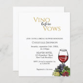 ブライダルシャワーの招待を願う前にVino (正面/裏面)