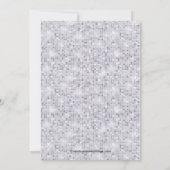 ブライダルシャワーの招待客、新郎新婦、シルバーきらきら光るさん 招待状 (裏面)